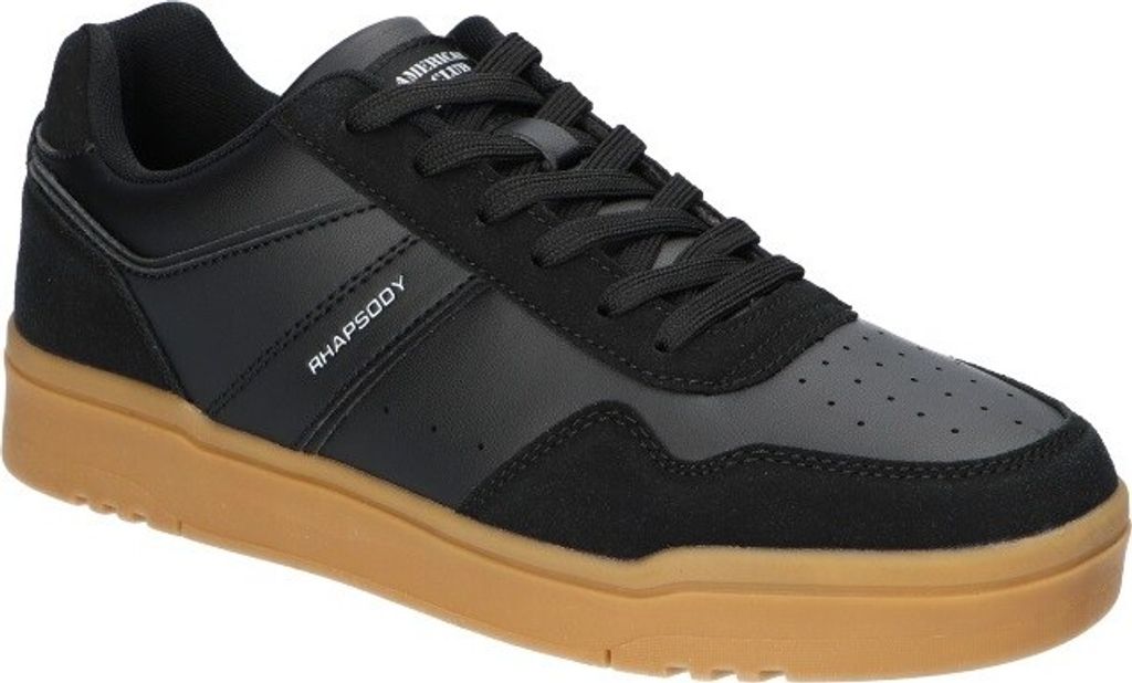 AMERICAN CLUB RH152 Schuhe für Herren, Herrenschuhe, Sneaker, Schuheinlage "MEMORY FOAM SYSTEM", Rhapsody, Schwarz 44