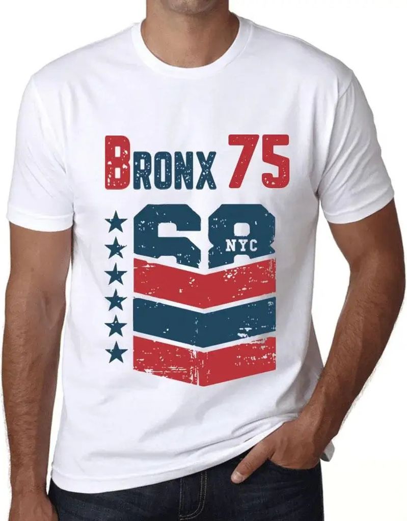 Herren Grafik T-Shirt Bronx 75 Geschenk 75. Geburtstag Jahrestag 75 Jahre Jubiläum 75 Jährige Mann Jahrgang 1949 Kurzarm Lustige Druck