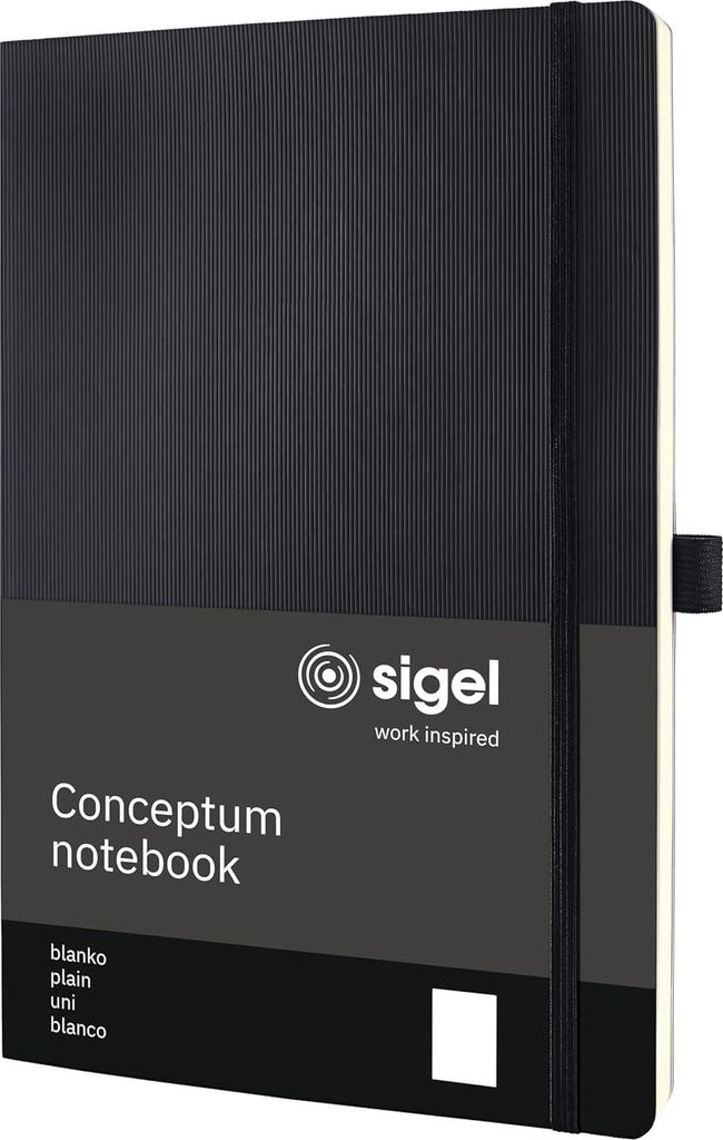 sigel Notizbuch Conceptum DIN A4 blanko schwarz 97 Blatt