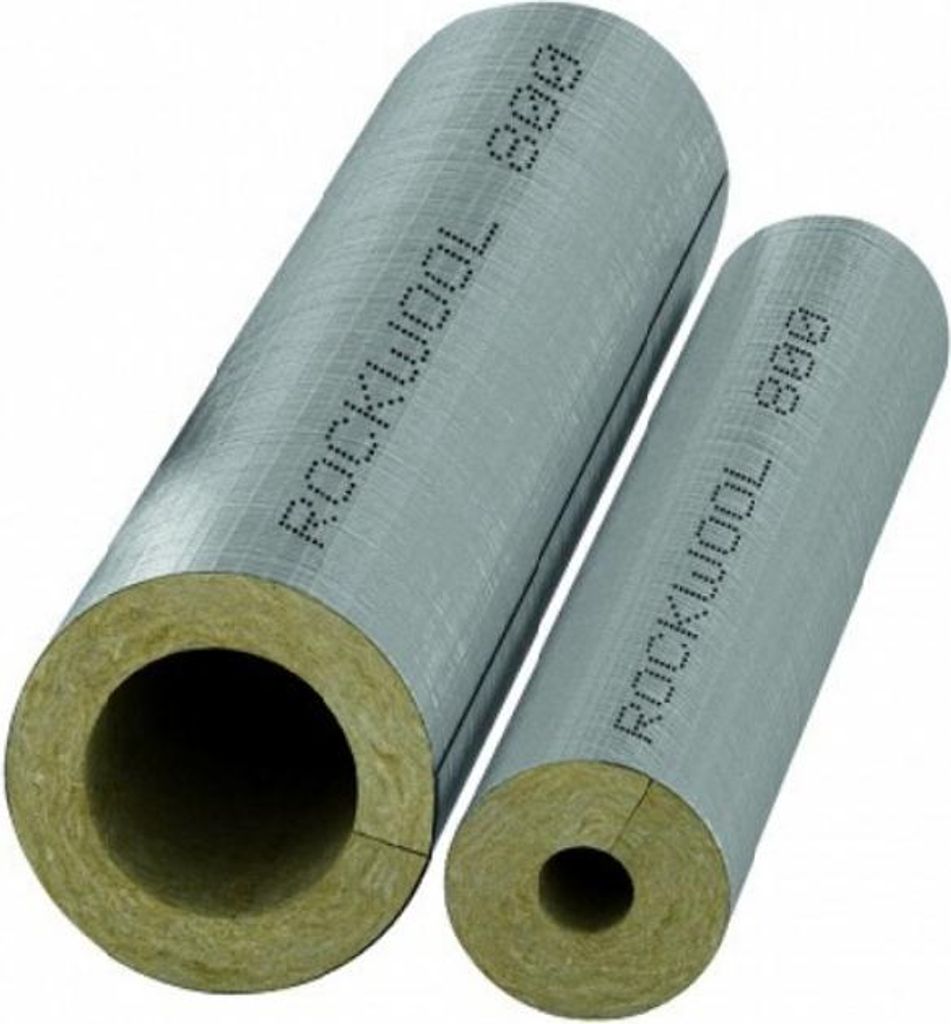 Two pieces of pipe insulation are shown against a white background.