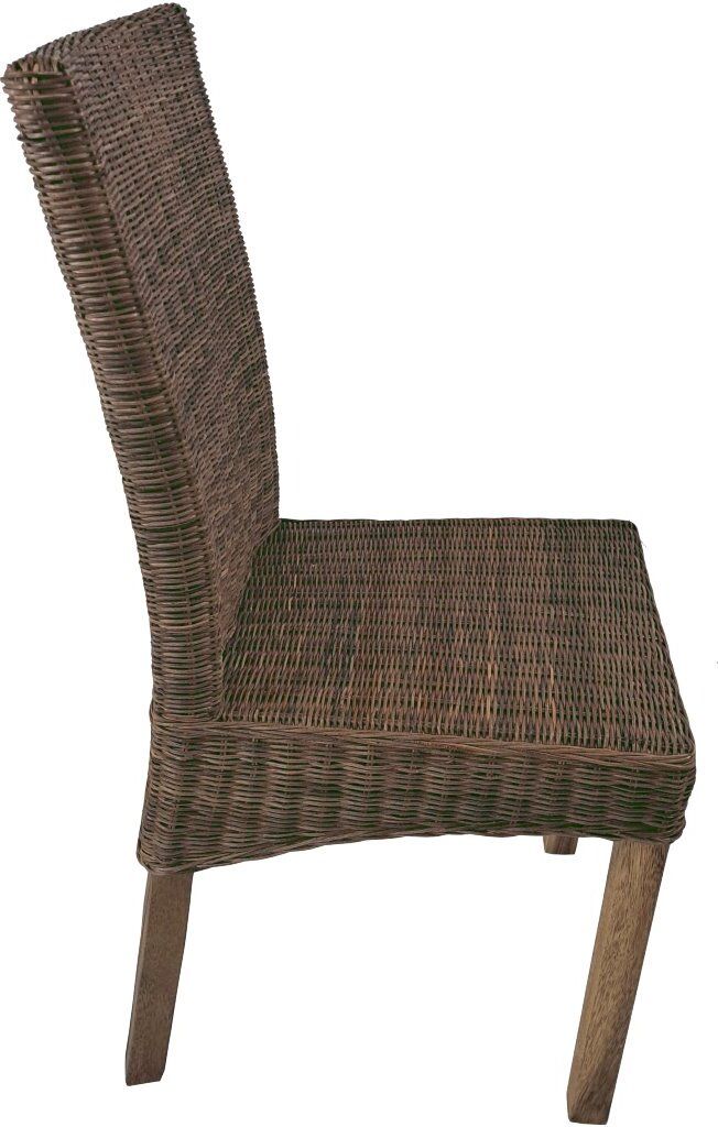 Biscottini Esszimmerstuhl Aus Massivholz – Rattan-Sitz, Kreuzlehne, Bistro-Design 86x42x46 Cm Biscottini Esszimmerstuhl Aus Massivholz – Rattan-Sitz, Kreuzlehne, Bistro-Design 86x42x46 Cm