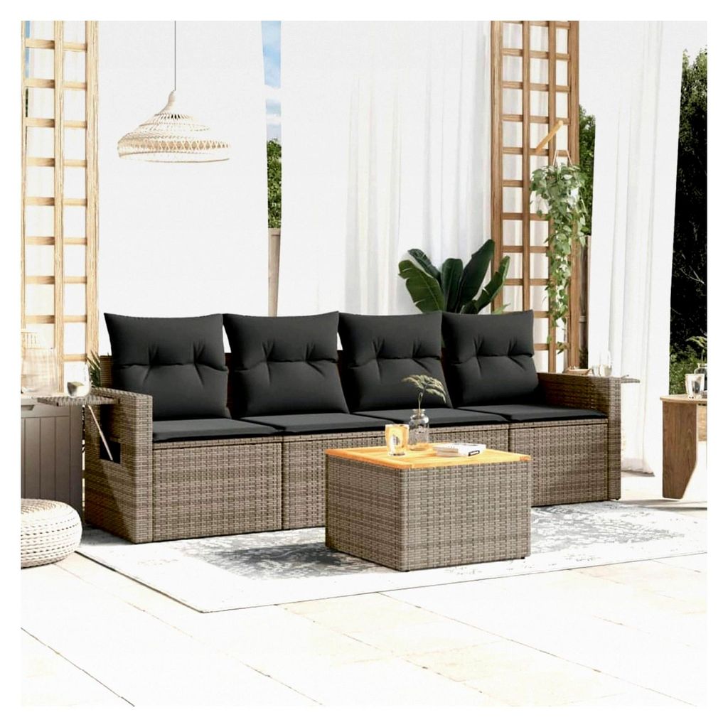 Gartensofa für 4 Personen mit Stauraum für Balkon und Garten