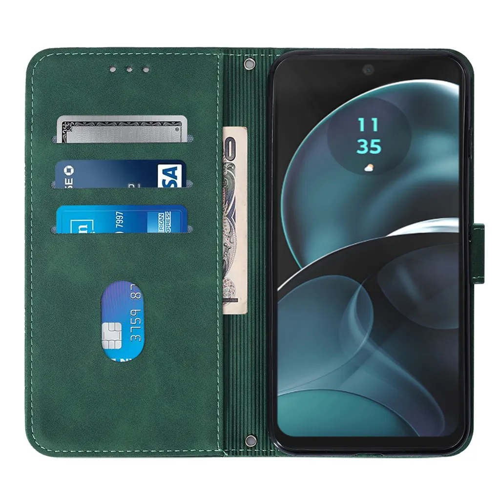 GOKEN Cover Per Motorola Moto G14, Custodia Folio In Pelle Flip Wallet
