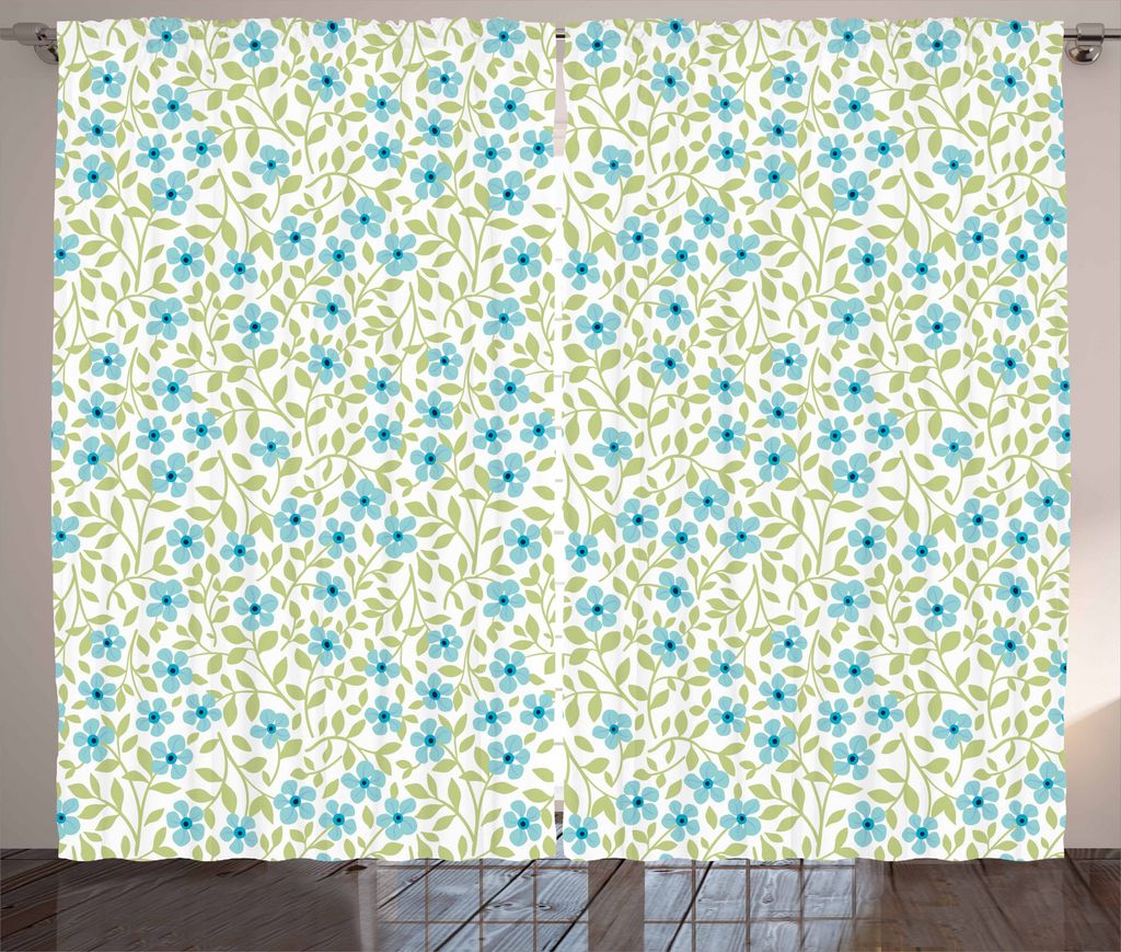ABAKUHAUS Frühling Rustikaler Vorhang, Sommer-Gänseblümchen-Weinlese-Motiv, Wohnzimmer Universalband Gardinen mit Schlaufen und Haken, 280 x 175...
