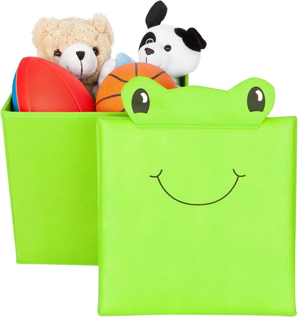 Frosch Spielzeugkiste Hocker Aufbewahrungsbox mit Deckel Produktbild 
