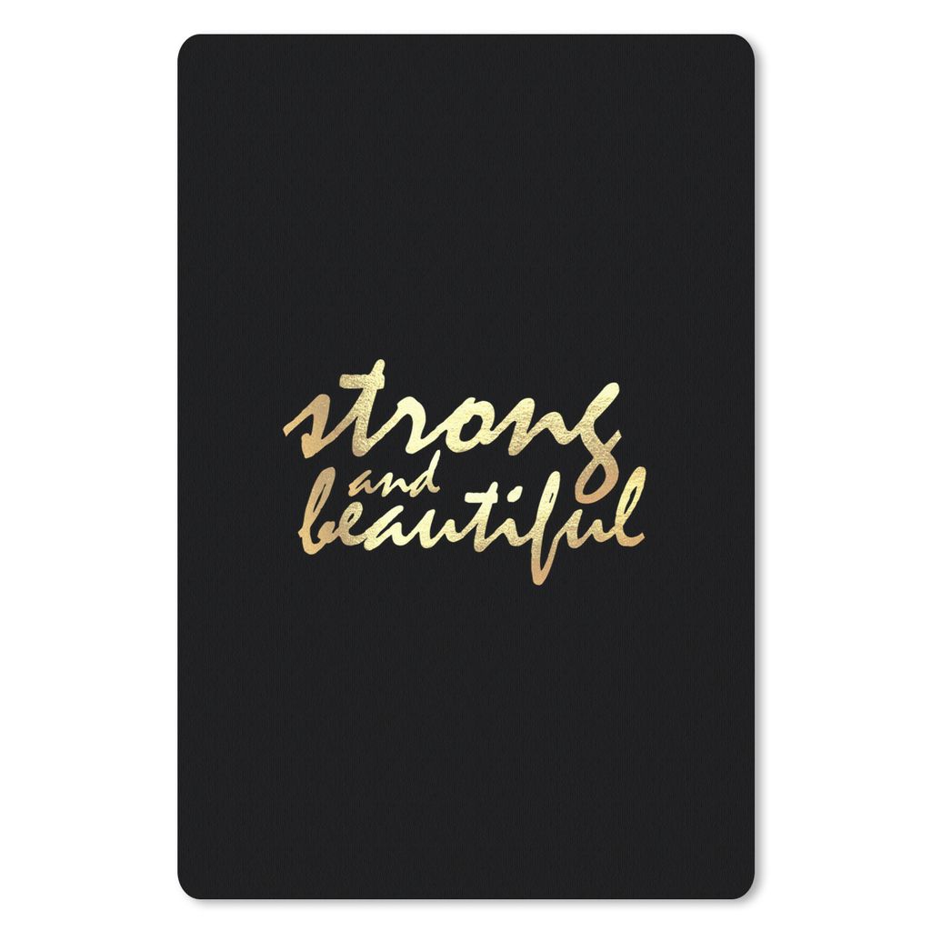 MuchoWow Mauspad Mousepad Zitate - Motivation - Schwarz - Gold 18x27 cm - Mousepads - Maus Mat - Pad - Mausunterlage