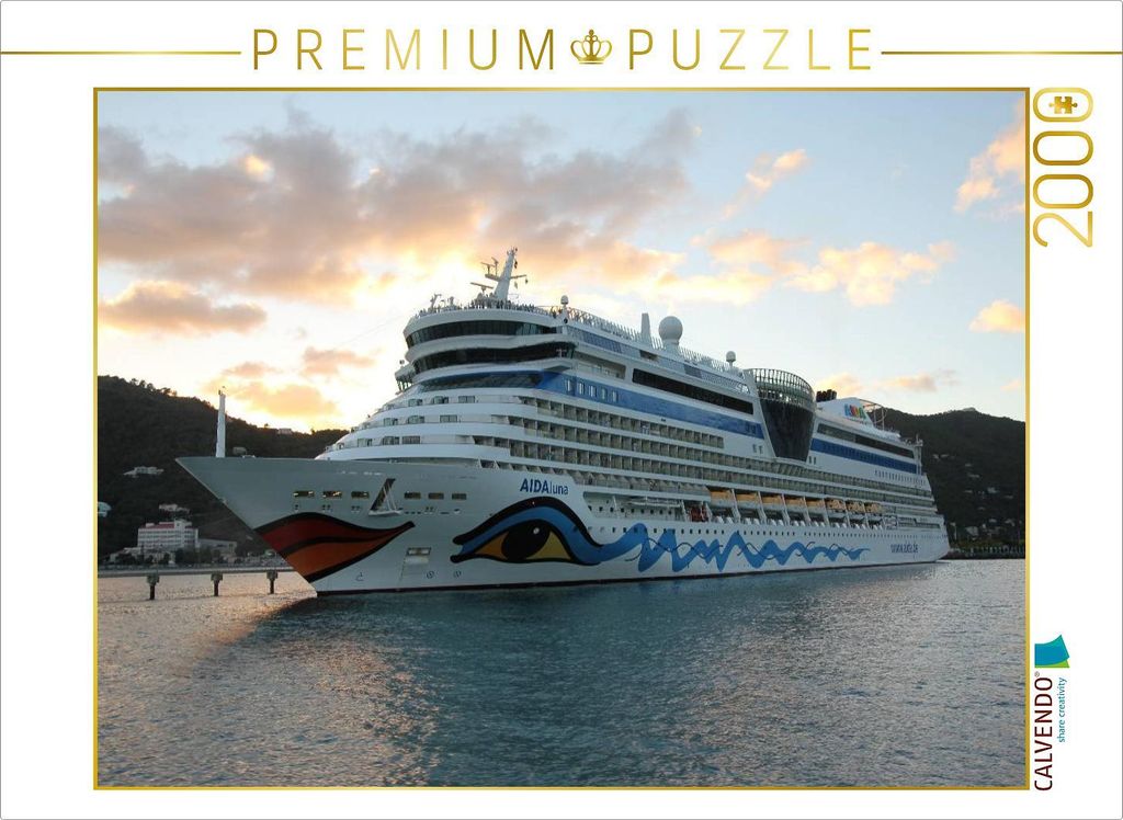 CALVENDO Puzzle AIDAluna Kreuzfahrtschiff 2000 Teile Puzzle quer | 2000 Teile Lege-Größe 90x67cm Foto-Puzzle für glückliche Stunden