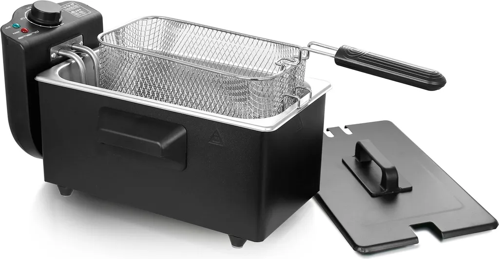 Friteuse 3L Noir DF-120482.2 en Acier Inoxydable sans PFAS Haute Qualité
