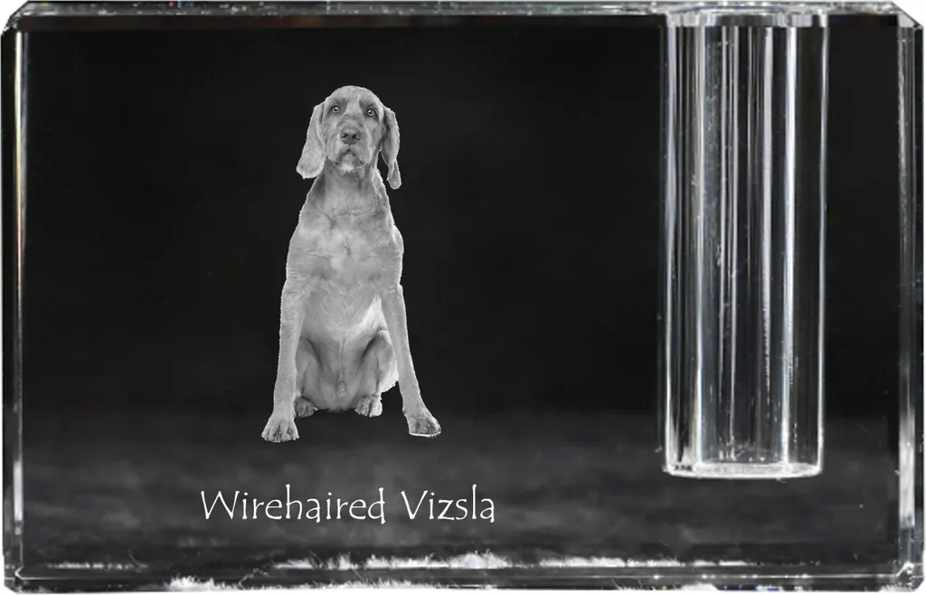Organizer Cristallo Vizsla Art-Dog - Porta Penne Esclusivo per Ufficio