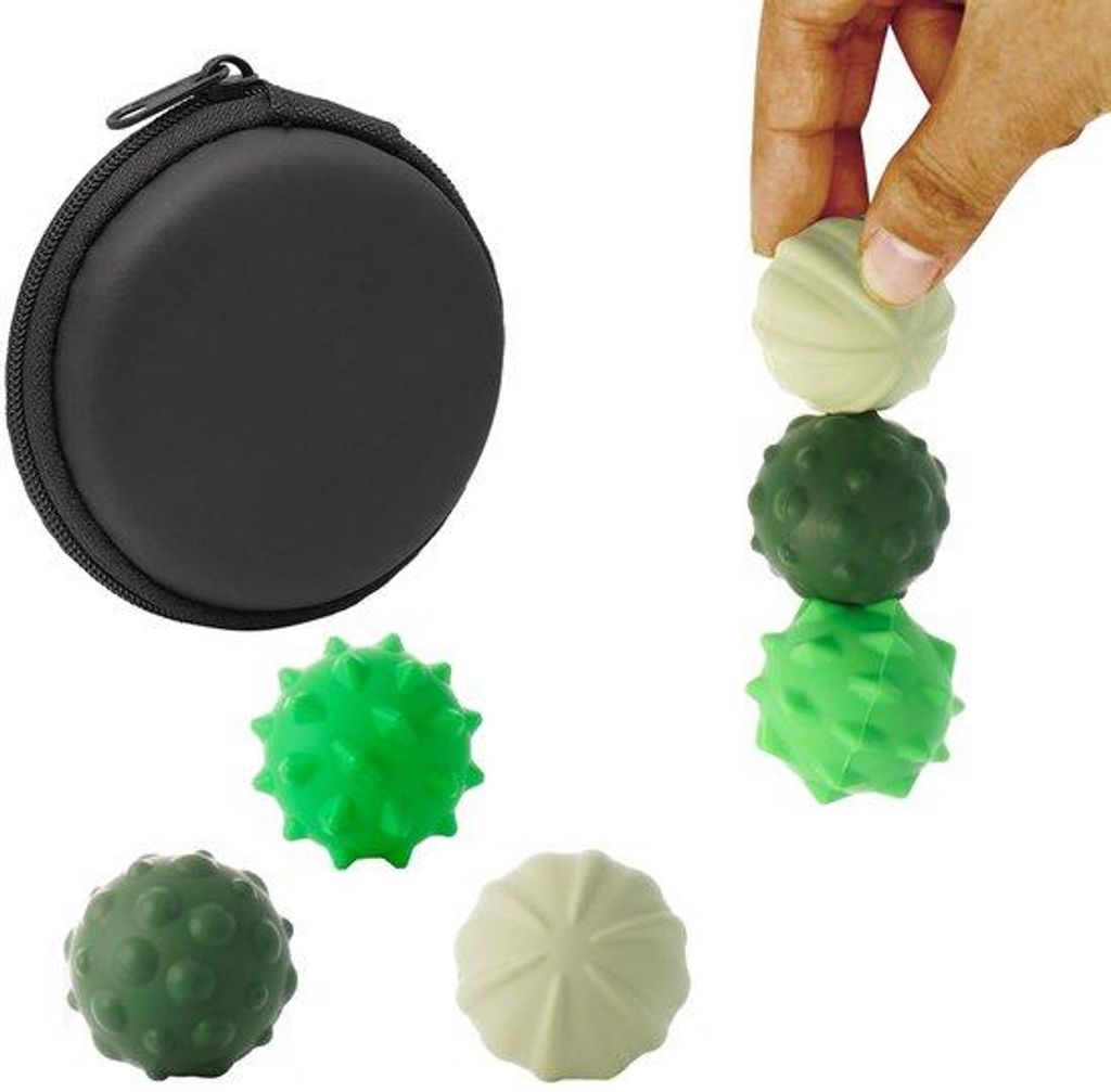 Magnetische Ballenset mit Silikonhülle groß grün 3-teilig