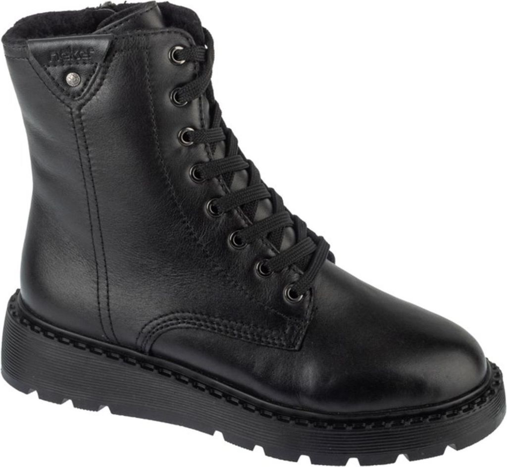 Rieker Schnürstiefel Schwarz in Gr. 39