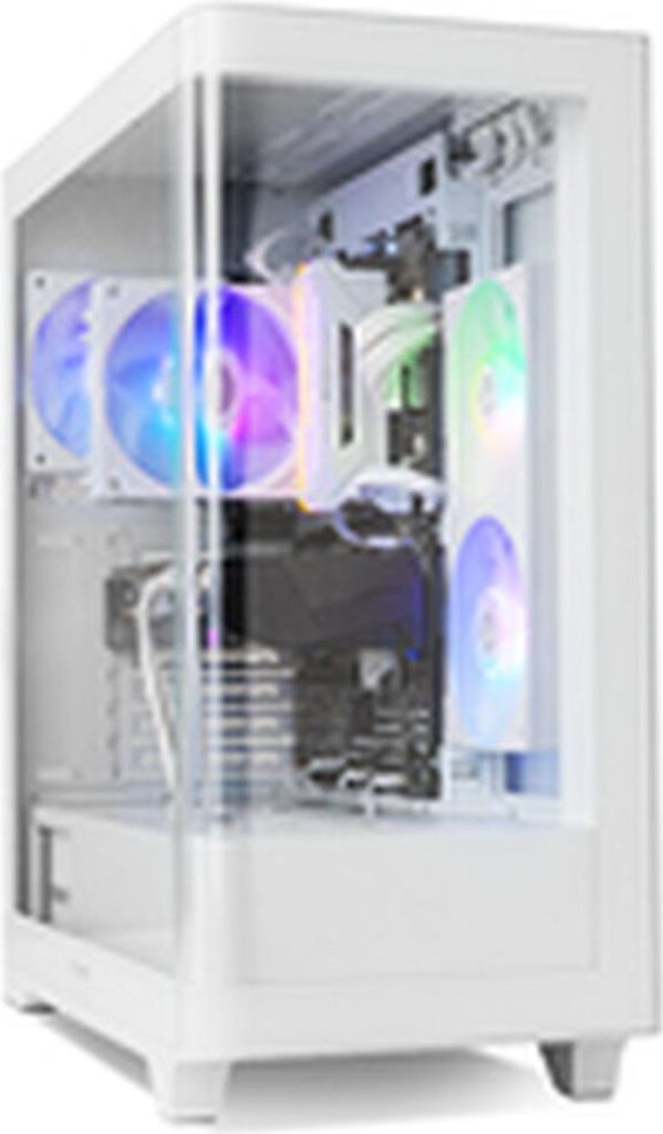 PC-Gehäuse NOX Hummer ETHER Miditower Gaming Curved Glass ATX USB-C Schwarz
