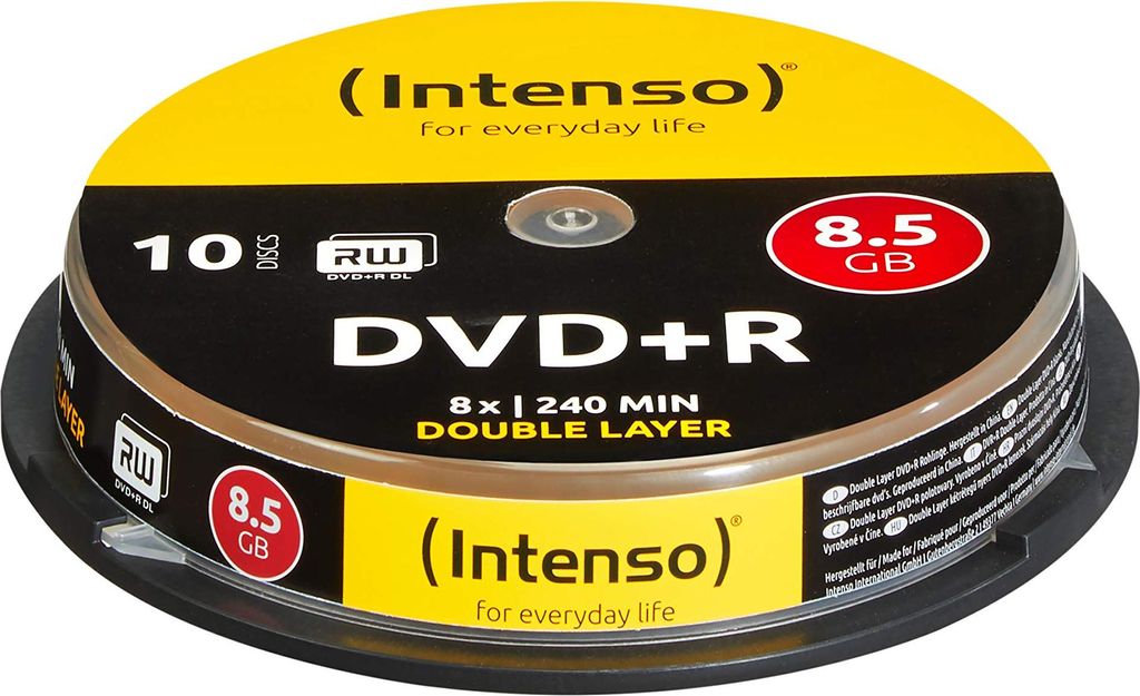 Intenso DVD+R 8.5GB, DL, 8x, Tortenschachtel Produktbild 