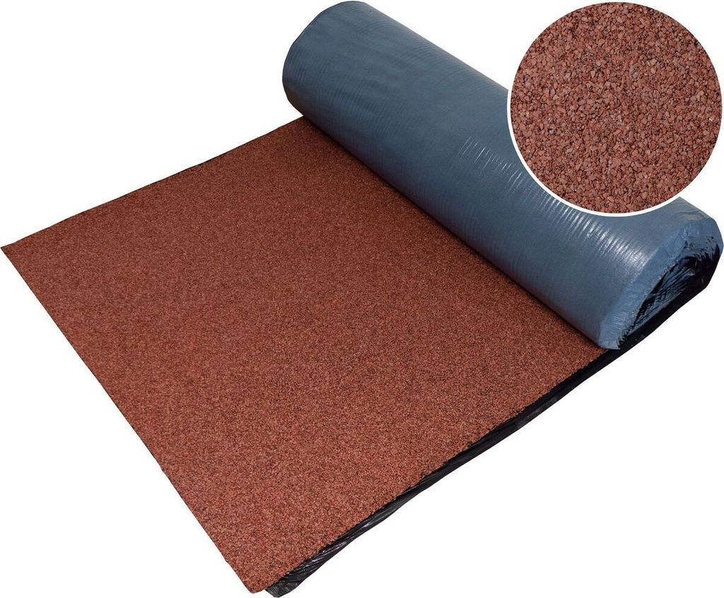 Onduline KSK Gartenhausbahn Rot kaltselbstklebend 5m lang - 50cm breit Dachbahn Dachfolie Oberlagsbahn