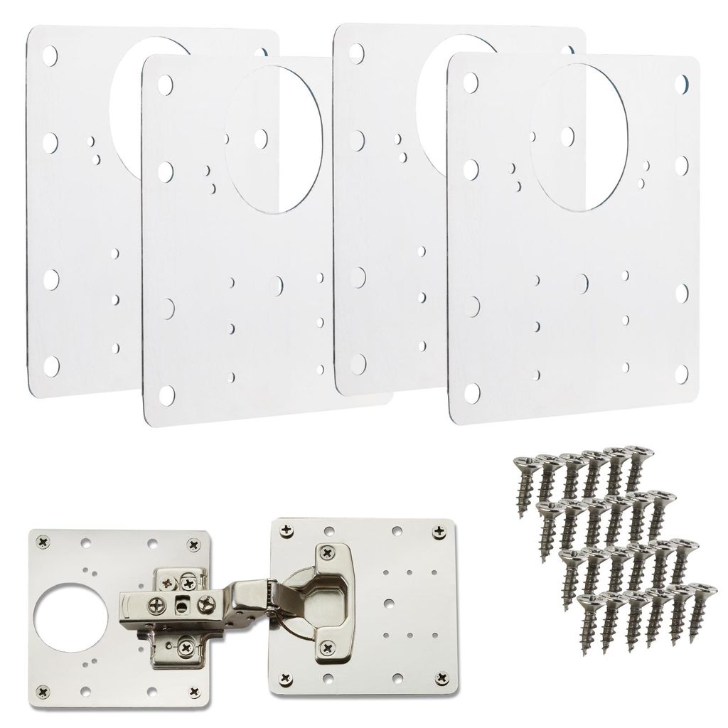 SOTECH Topfband Reparaturplatte – 90 x 90 mm, Edelstahl (4 Produktbild 