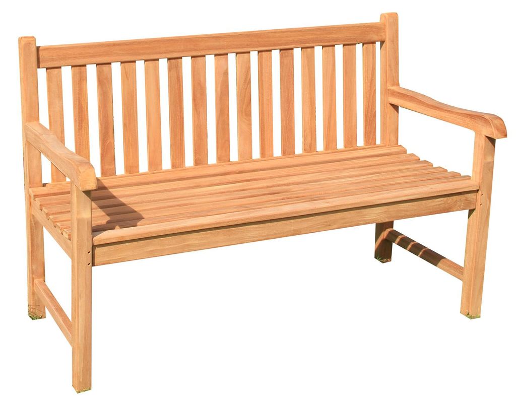 Teak Sitzbank Gartenbank Holzbank Teakbank Parkbank Picadelly nachhaltig 135cm