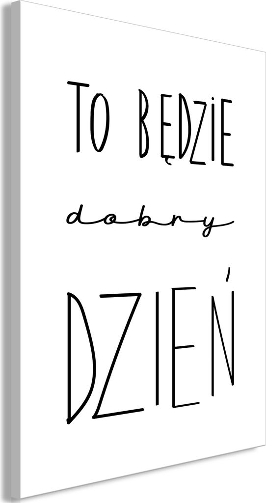 Italienischer Leinwand Leinwandbild - Art of Words (1-part) - Inspirational Black Text on White 80x120 cm Text m-A-0847-b-a