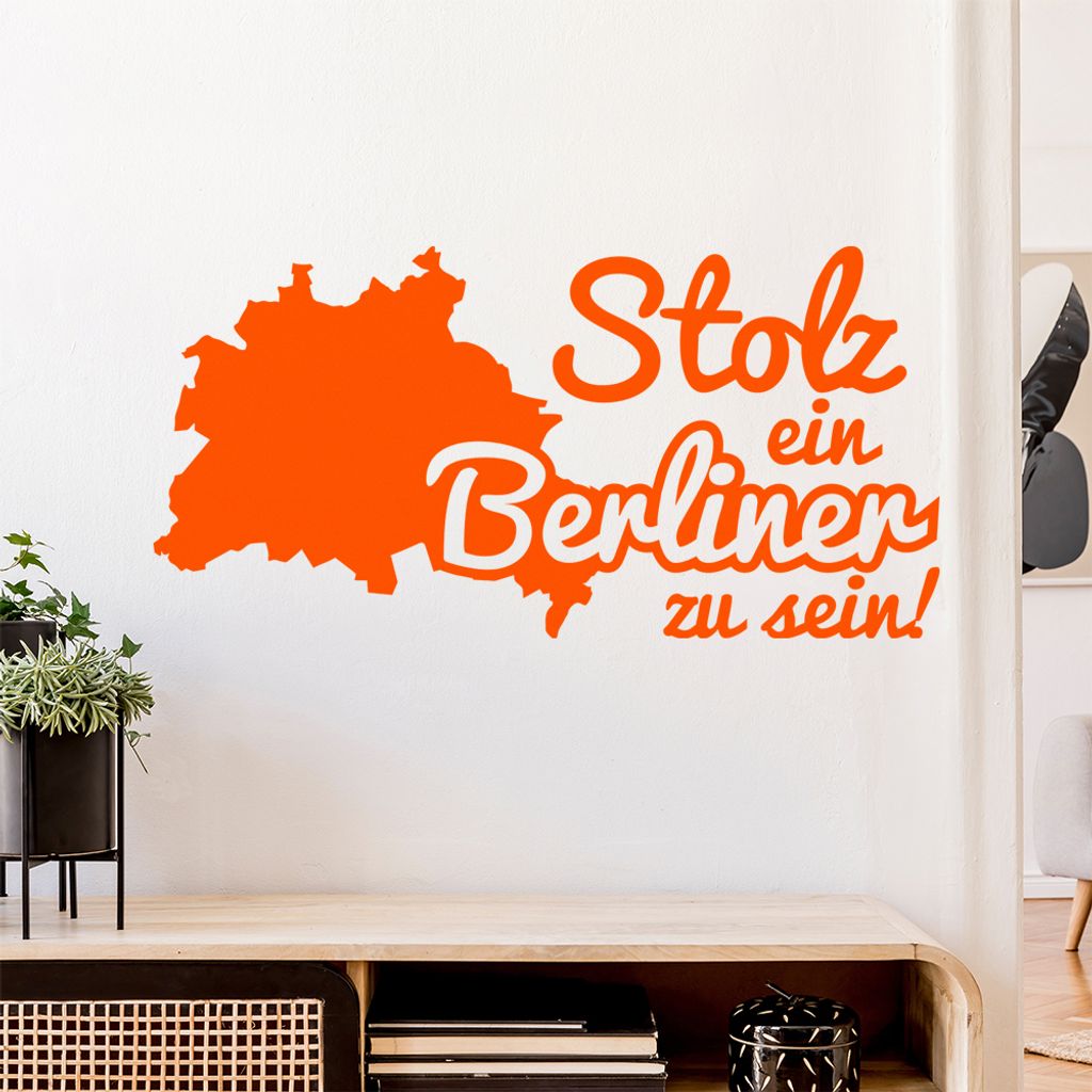 Berliner Stolz Wandtattoo Wandaufkleber Wall Sticker - Dekoration, Küche, Wohnzimmer, Schlafzimmer, Badezimmer