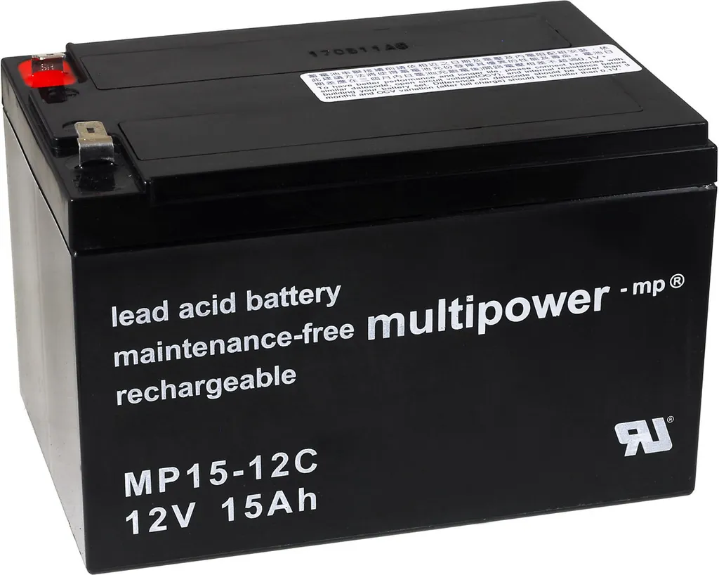 Batterie 12V 15Ah MP15-12C pour Fauteuil Roulant et Scooter Mobilité