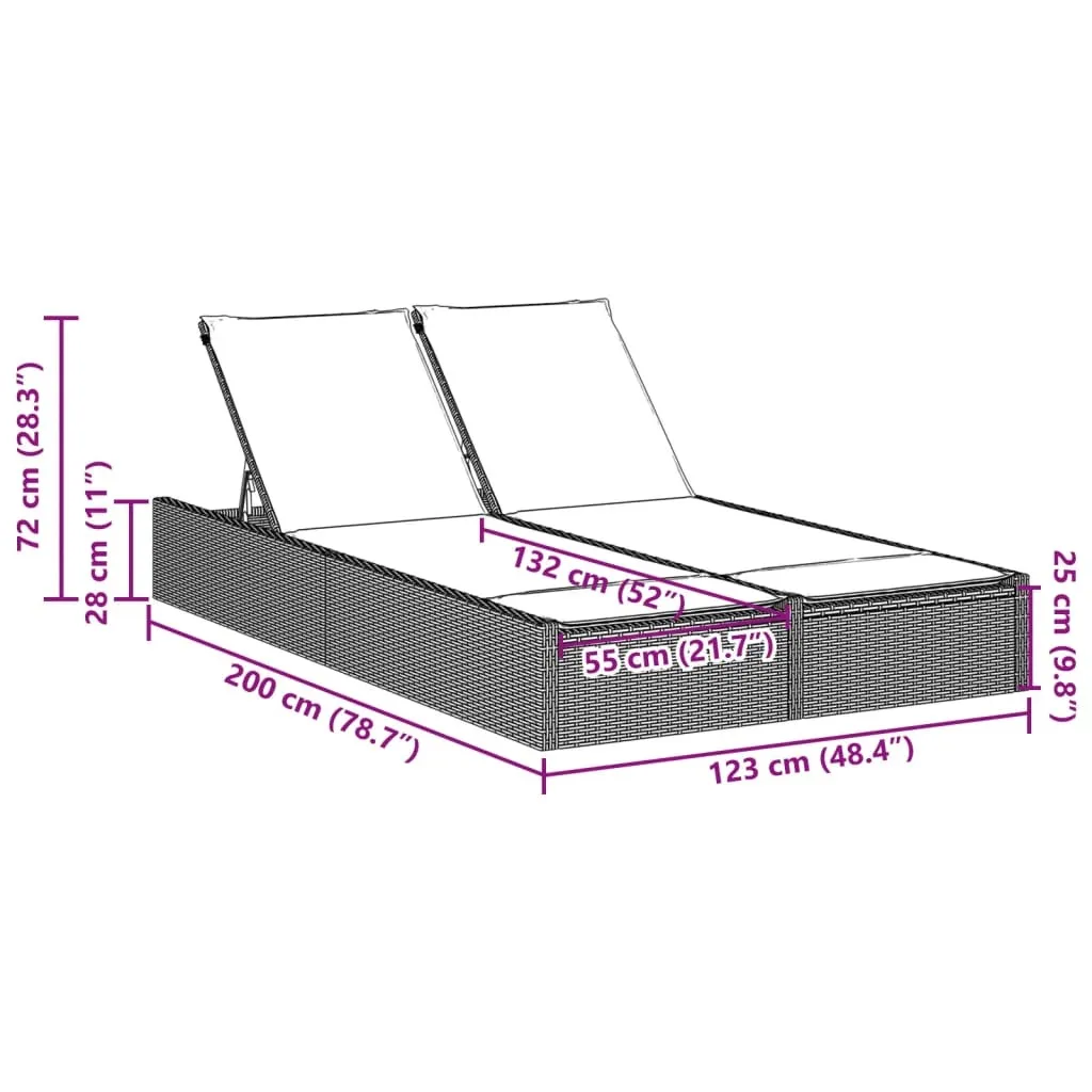 Bain de soleil double confortable : fini l'inconfort au jardin en gris - 8