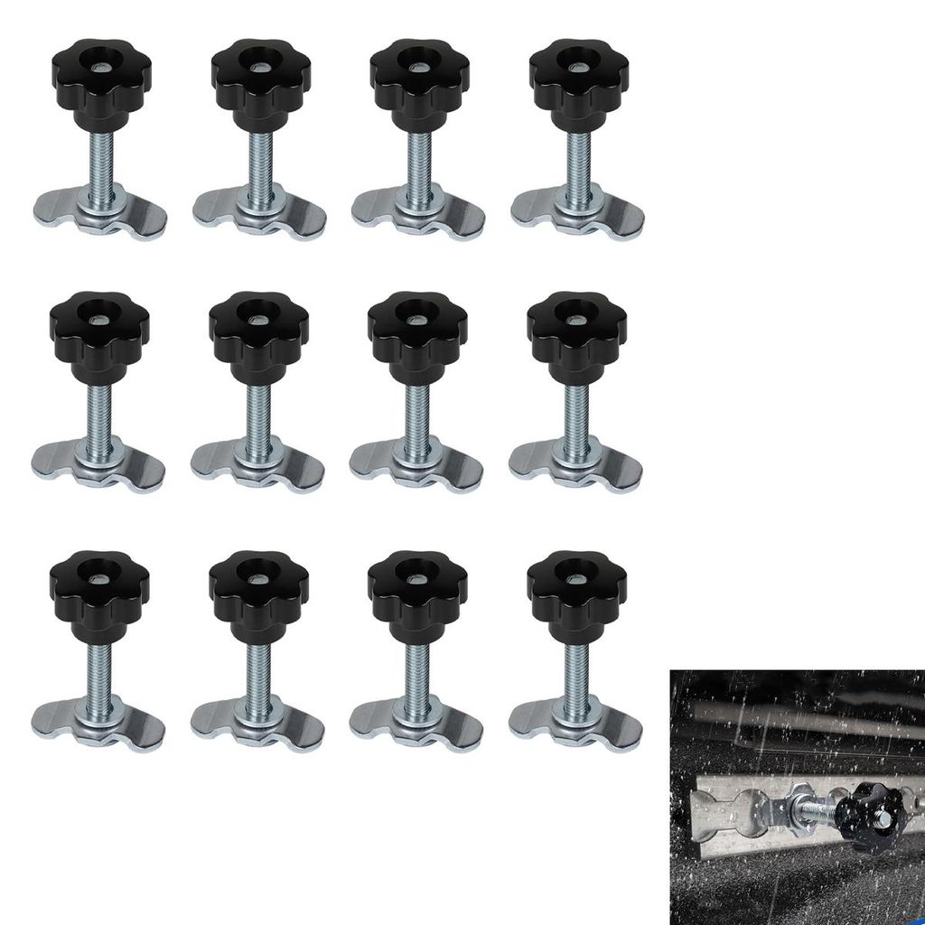 12x Schraubfitting Airlineschiene M8x60mm, Verzinkt, Produktbild 