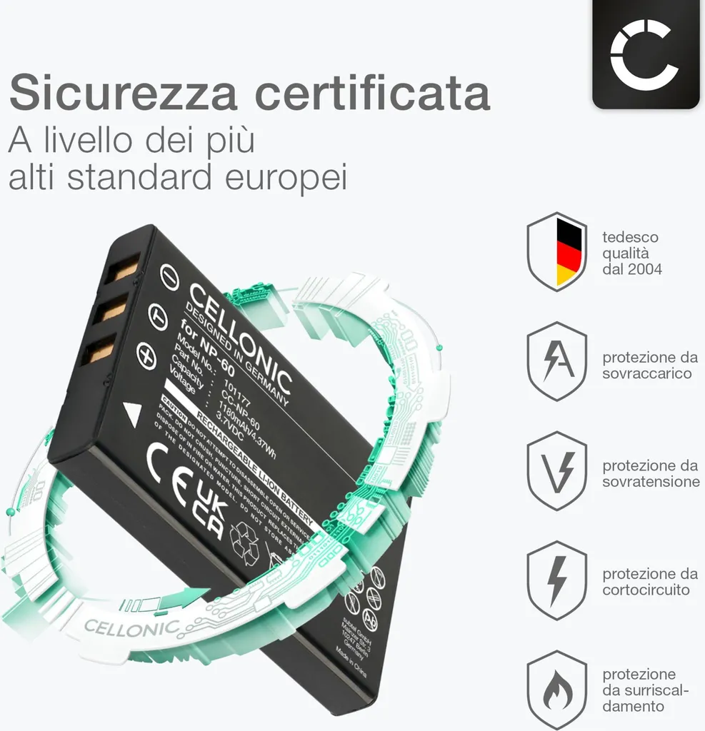 Batteria Compatibile Nytech 1689004 ND-6360 | Qualità CELLONIC 3.7V - 3