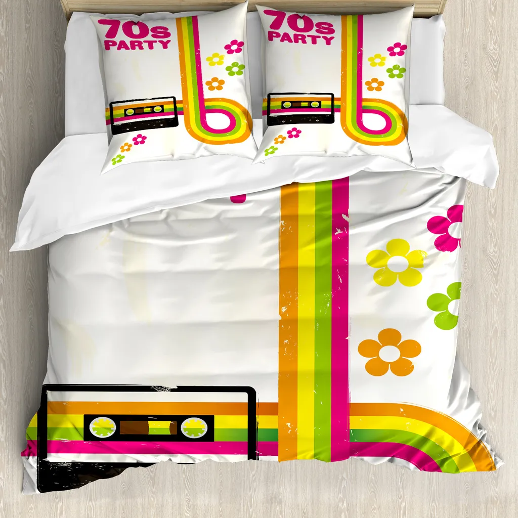 Copripiumino ABAKUHAUS 70s Party Antiacaro | 155x220 Ipoallergenico