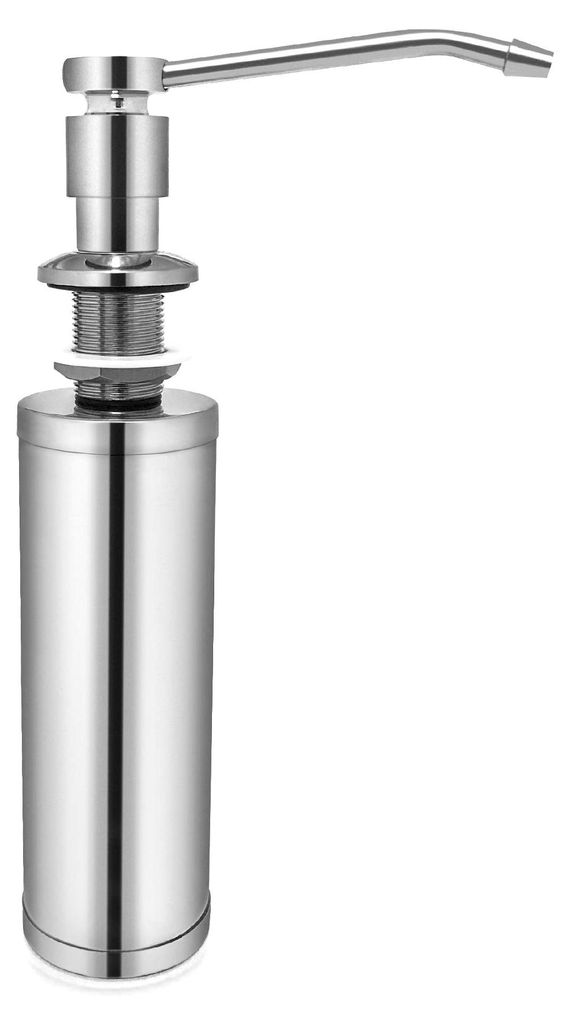 Eingebauter Seifenspender für Küche, Bad und Dusche mit einer 300-ml-Flasche, Spülmittelspender, aus Edelstahl 304.