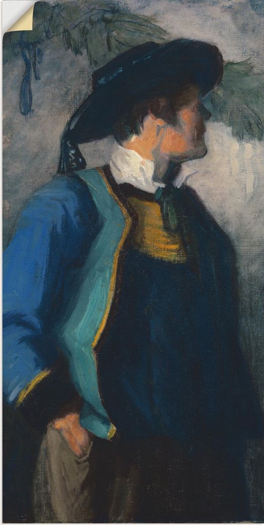 ARTland Wandbild, selbstklebend Selbstportrait in bretonischer Tracht Ca Größe: 50x100 cm