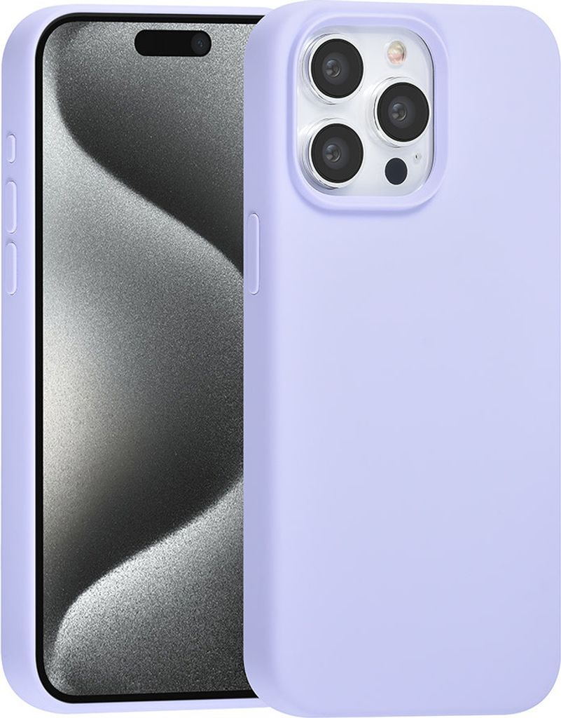 TUNIQ iPhone 15 Pro Max Back cover case - Premium Liquid silicone - Purple