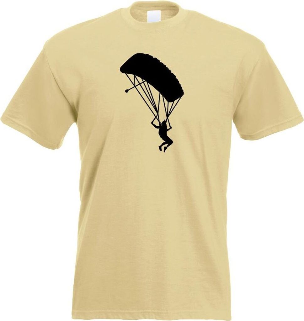 Kiwistar - T-Shirt - Khaki - Gleitschirmfliegen Figur Motiv Bedruckt Funshirt Design Print - mit Motiv Bedruckt - Funshirt Design - Sport - Freizei...