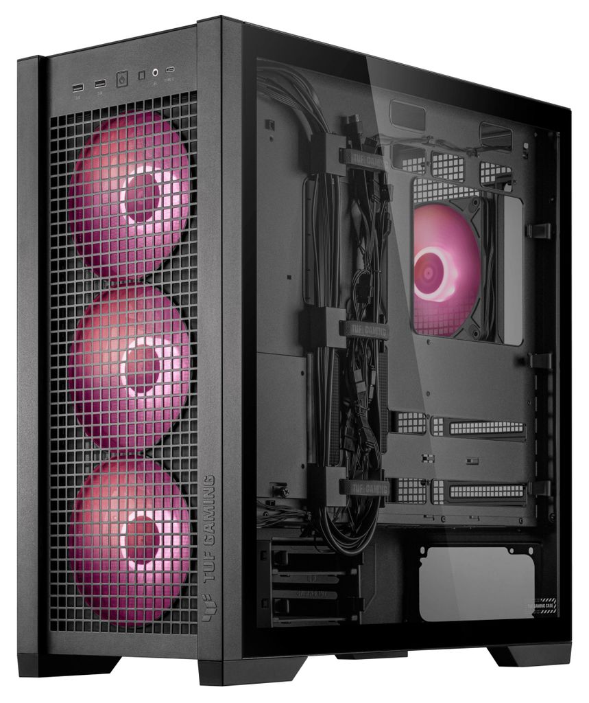 ASUS TUF Gaming GT302 ARGB, Midi Tower, PC, Schwarz, EATX, Produktbild 