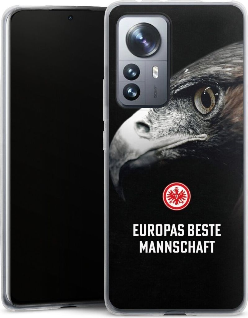 DeinDesign Slim Hülle für Xiaomi 12 Pro 5G Silikon Case Ultra Dünn Handyhülle Europameisterschaft Eintracht Frankfurt Offizielles Lizenzprodukt