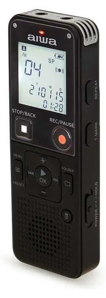Dictaphone numérique AIWA DVR-A600 stéréo 16 Go pour prise de notes noir - 2
