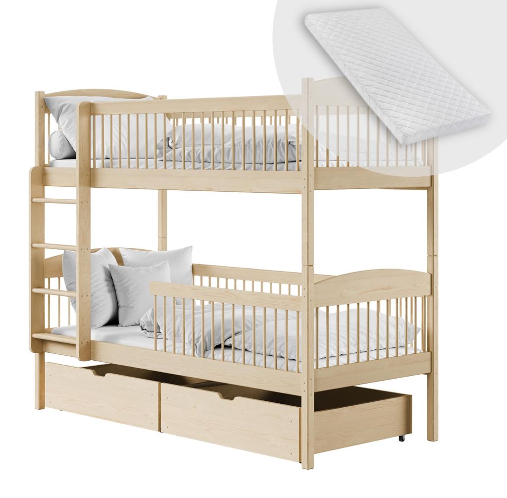 Hochbett Kinder, Etagenbett, Kinderbett | Inkl. 2 Produktbild 