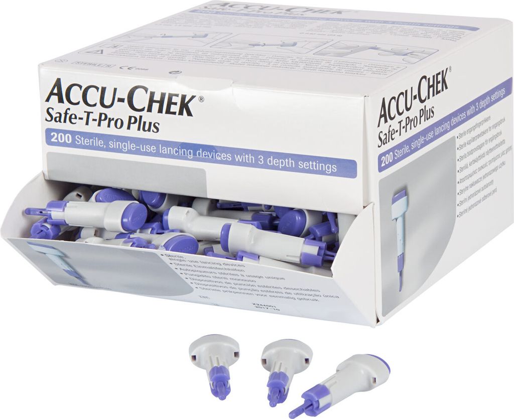 Accu Chek Safe T Pro Plus Sicherheitslanzetten, 200 Stück Produktbild 