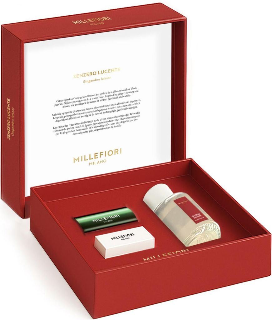 Millefiori Milano Fragrance Diffuser and Car Air Freshener Zenzero Lucente 100 ml