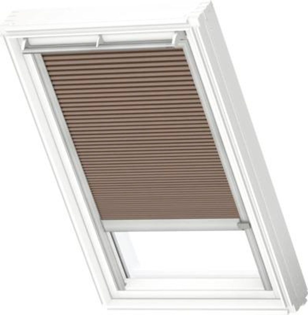 VELUX Dachfenster Wabenplissee muscat mit grauem Alu-Rahmen solarbetriebenU04 1165K