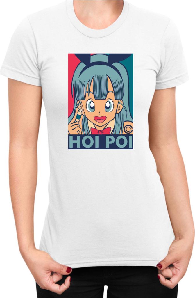 Damen T-Shirt Japan Manga Anime Comics Animation Dragon Anime Manga Ball Hoi Poi, Lady XS / Weiß