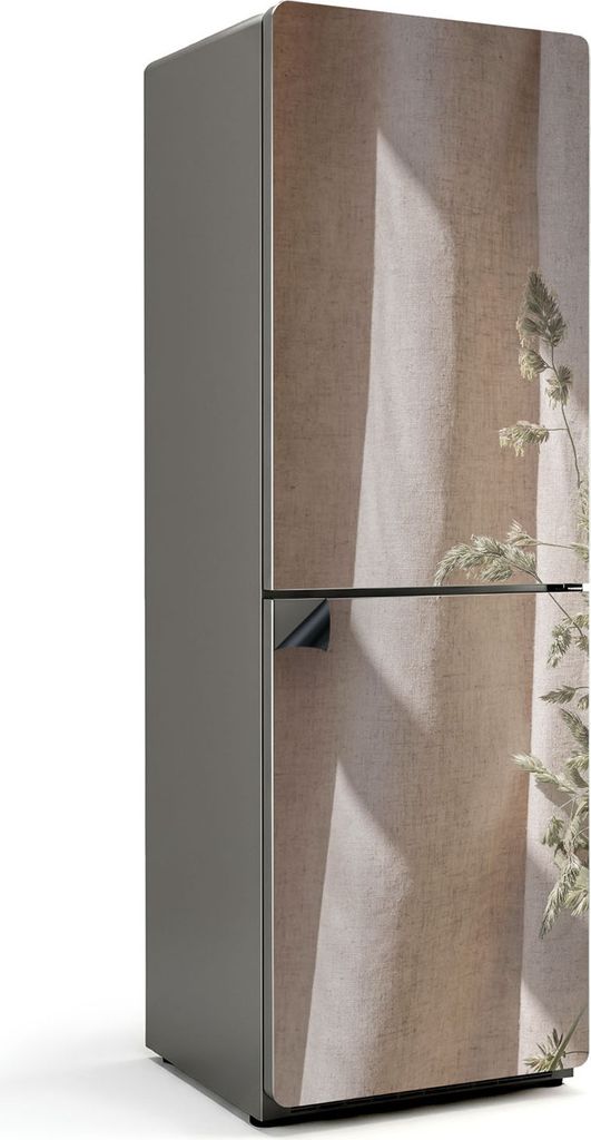 Licht und Schatten auf Stoff – Magnetische Kühlschrank Abdeckung – Dekorfolie magnetisch Küche – Kühlschrank Magnet Deko – selbstklebend...