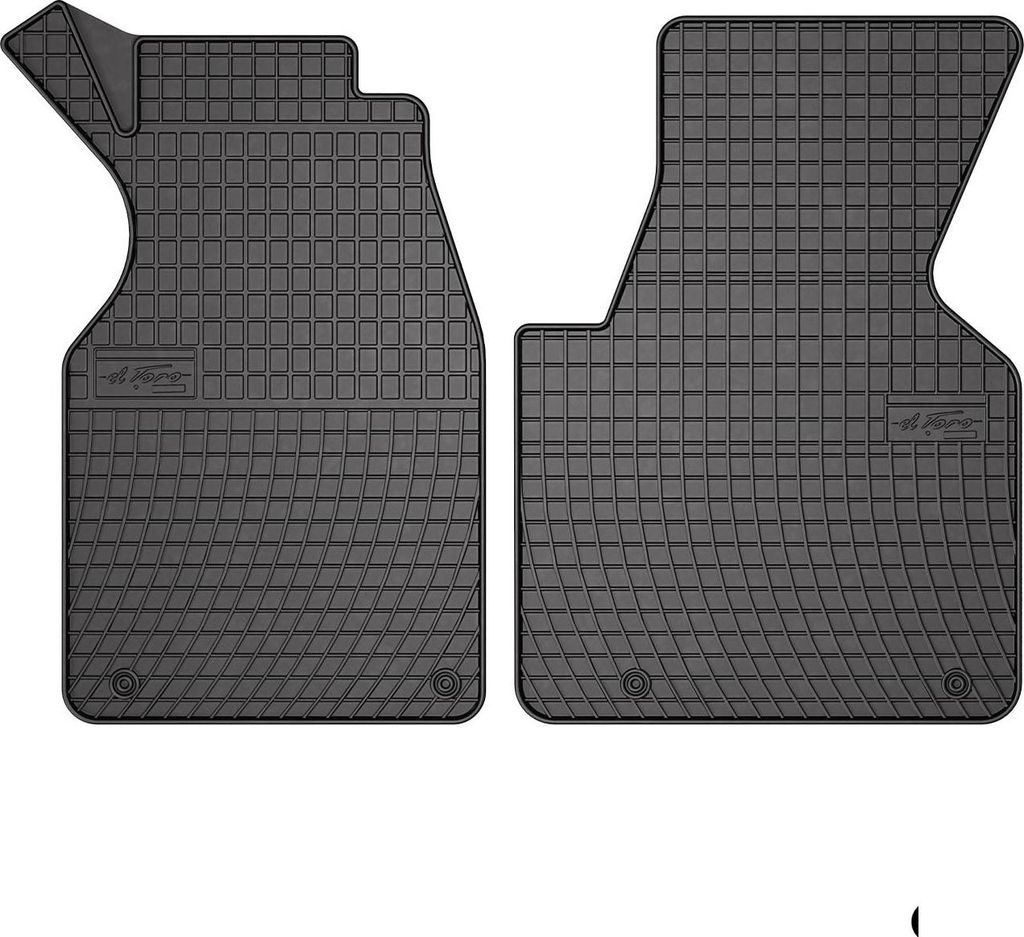 1990-2003 VW Transporter T4 Fußmatten Gummi Schwarz 2 tlg Produktbild 