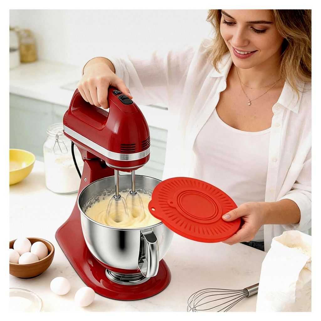 Spritzschirm für Mixer | Rührschüsseln | Handmixer - Für Catering, Küche, Haushalt, Restaurant, Backen und Kochen von Teig und Gebäck