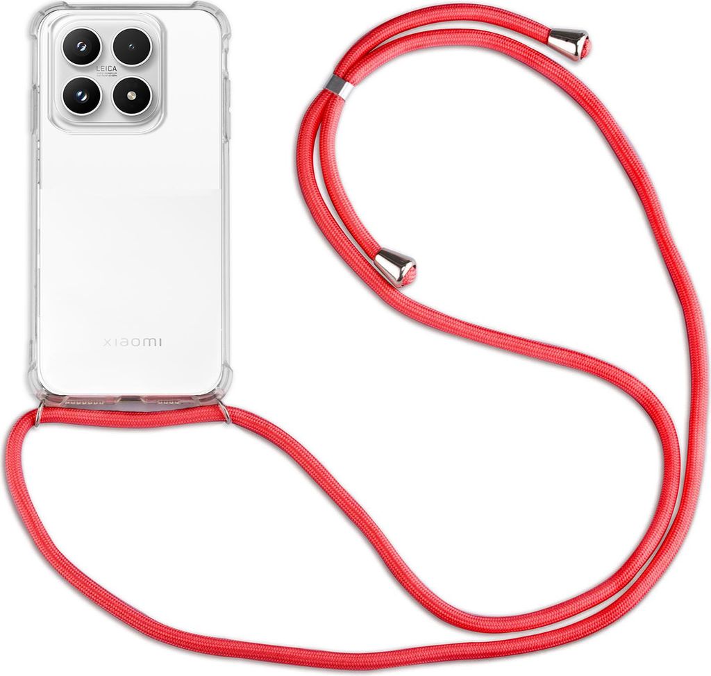 Handykett für Xiaomi 17 Hülle mit Kordel Handyhülle mit Band in Rot