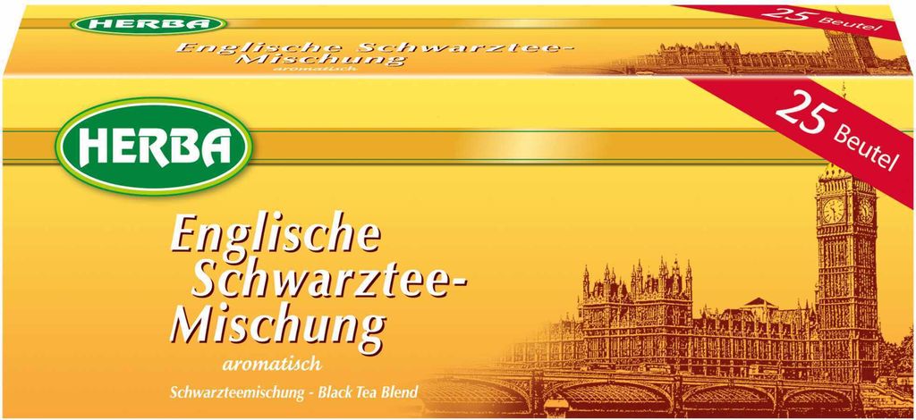 Herba Englischer Schwarztee 25 Beutel Produktbild 