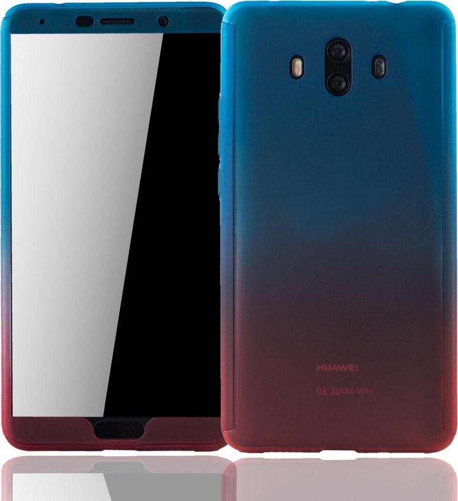 Handyhülle Schutzhülle für Huawei Mate 10 Full Case Cover Displayschutz 360 Rot
