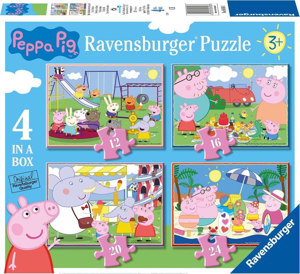 puzzle 4 in 1 per bambini | Peppa Wutz | Peppa Pig | Immagine del prodotto 