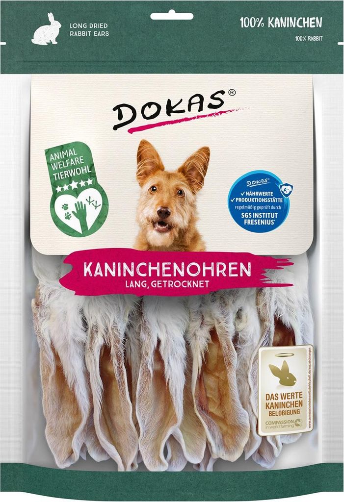 Dokas 180gx7 orecchie di coniglio essiccate Immagine del prodotto 