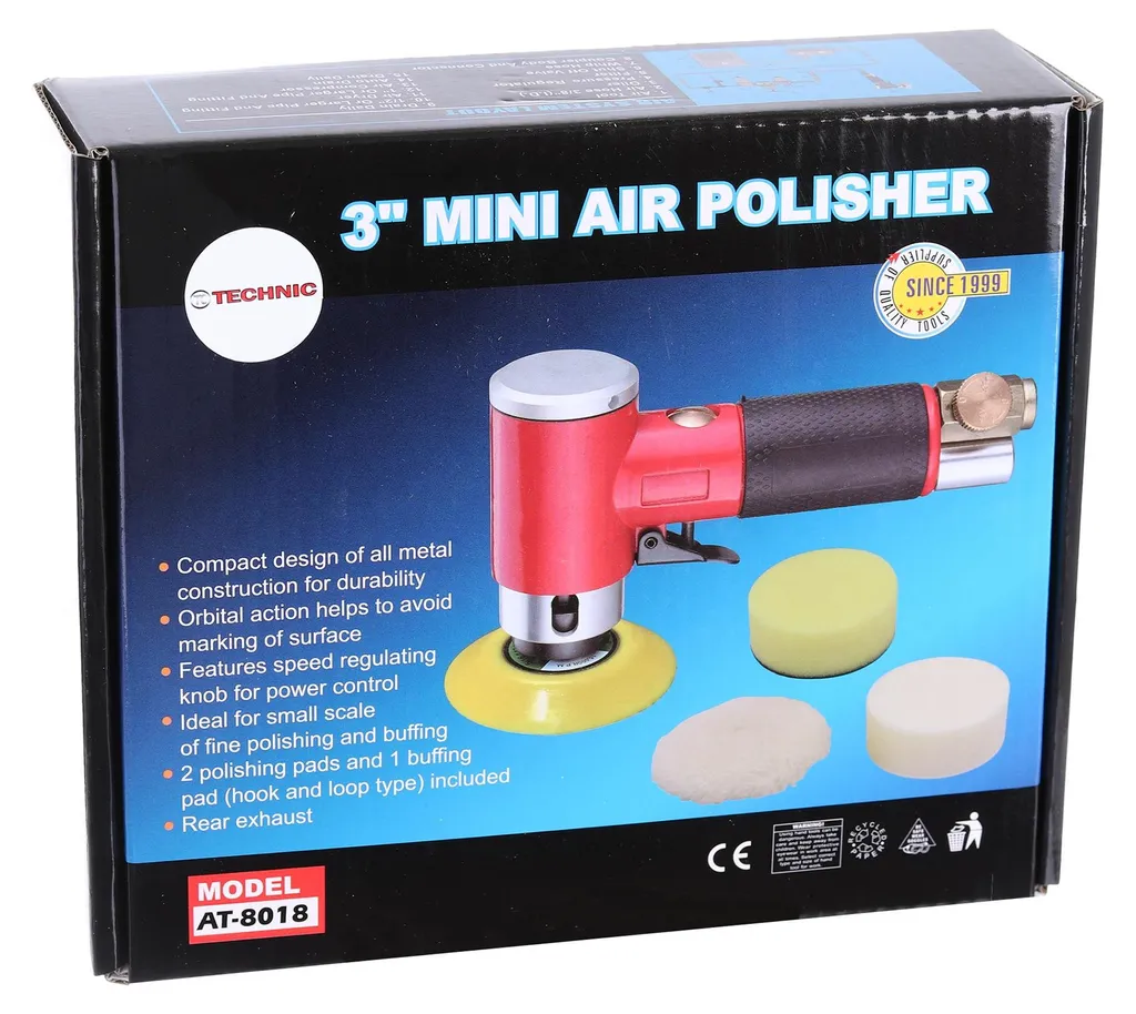 Mini polisseuse d'angle à air comprimé avec tête rotative 90 degrés - 7