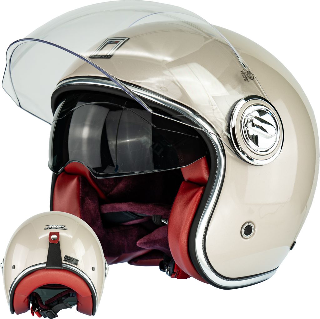 NOX JetHelm NEO-RETRO HERITAGE XS (53 - 54cm) Champagner Produktbild 