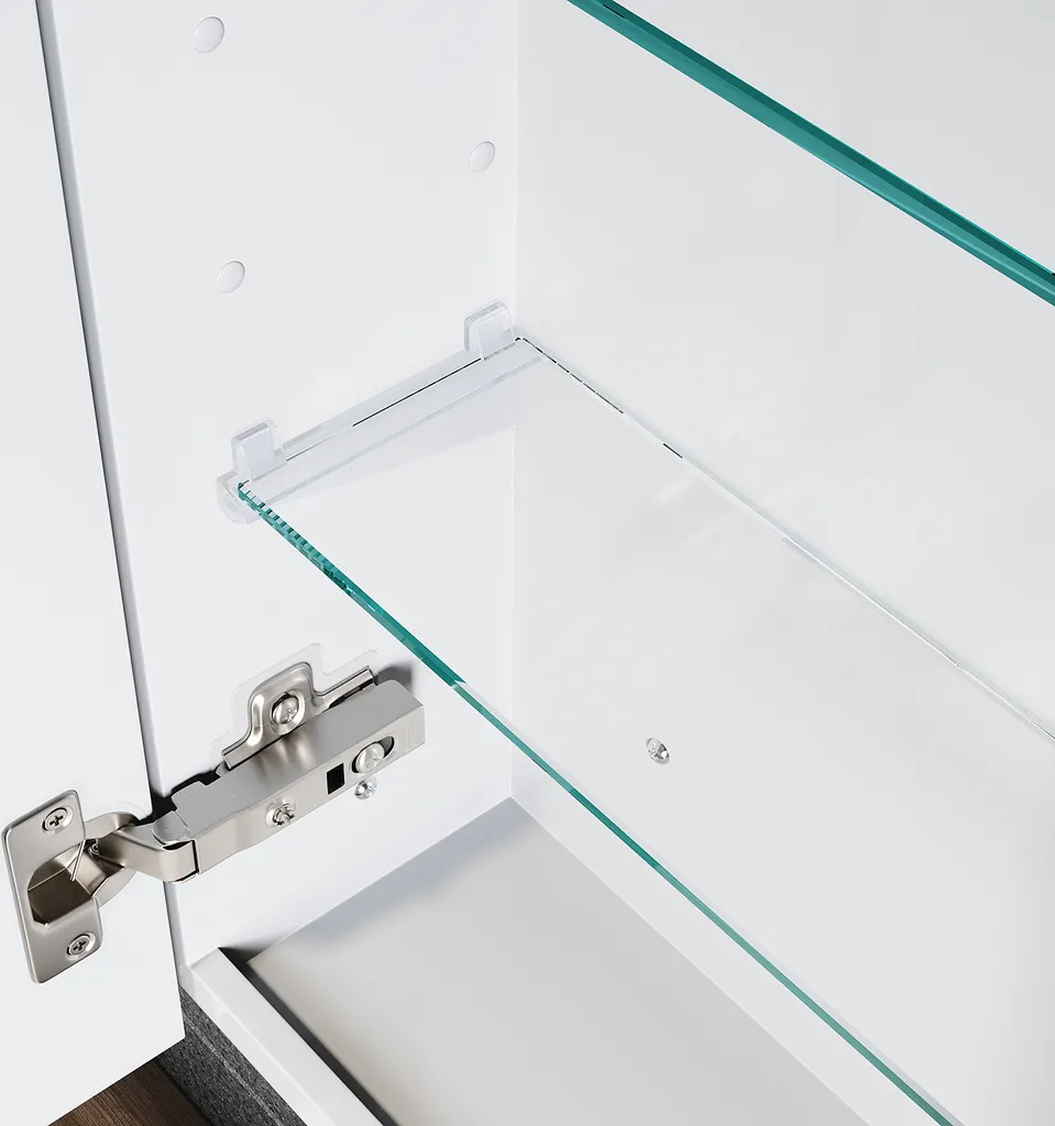 Armoire Miroir LED Intensité Variable Charnière sans Câble 38x60 cm - 9